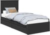 vidaXL Aufbewahrungsbett Schwarz 75 x 190 cm Holzwerkstoff 3410848 Bild 2