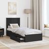 vidaXL Aufbewahrungsbett Schwarz 75 x 190 cm Holzwerkstoff 3410848 Bild 3