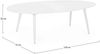 Couchtisch Leyrid aus Aluminium, modern und wetterfest, oval, weiß, ideal für Outdoor Bild 2