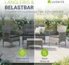 Juskys 'Fort Myers' Gartenmöbel Set mit Tisch, Sofa & 2 Stühlen, Polyrattan, 60x35 cm, Grau-meliert / Grau Bild 3
