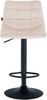 CLP 2er Set Barhocker Jerry Samt höhenverstellbar und 360 drehbar,beige schwarz Bild 4