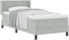 vidaXL Boxspringbett mit Kopfteil Hellgrau 200 x 90 cm Samt 3341396 Bild 2