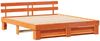 vidaXL Bettrahmen mit Kopfteil Braun 200 x 200 cm Massives Kiefernholz 3385672 Bild 4