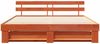 vidaXL Bettrahmen mit Kopfteil Braun 200 x 200 cm Massives Kiefernholz 3385672 Bild 5