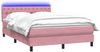 vidaXL Boxspringbett mit Matratze & LED Rosa 160x210 cm Samt 3317180 Bild 3