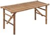 vidaXL Klappbare Gartenbank mit Auflage 118 cm Bambus 3063869 Bild 2