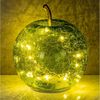 Levandeo® LED Dekolicht, LED Apfel H17cm Grün Glas Dekolampe Timer Tischlampe Stimmungslicht Bild 2