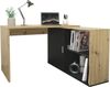 FMD Möbel - VALLEY - Schreibtisch - melaminharzbeschichtete Spanplatte - Artisan Oak / schwarz perl - 118 x 75 x 124,5cm Bild 3