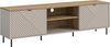 Home affaire Lowboard RAITA, Breite 184 cm, Front mit Desgin-Fräsung, 2 Türen, viel Stauraum (moderne Farbkombi, individuell einsetzbar, Griffe & Füße aus Metall), Kommode, Anrichte, Schrank, Sideboard, TV-Schrank, TV-Lowboard Bild 3