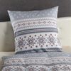 Traumschlaf Basic Biber Bettwäsche Schneeflocken blau|160x210 cm + 65x100 cm Bild 2