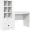 vidaXL Schreibtisch mit Schubladen mit Regal mit Speicher 2 pcs Weiß 3337361 Bild 2