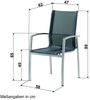 Sieger 323/A-SG Loungemöbel stapelbar, Aluminium Hellgrau 59 x 99 x 62 cm Bild 2