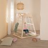 roba Indoor-Spielturm aus Holz inkl. Schaukel - Natur / Grau Bild 2