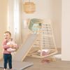 roba Indoor-Spielturm aus Holz inkl. Schaukel - Natur / Grau Bild 5