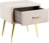 Nachttisch FLAYAT Samtstoff Helles Beige Bild 5