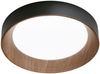LED Deckenleuchte ARKA Schwarz mit Holzoptik & 3 Lichtfarben, Ø 40cm Bild 2