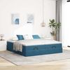 vidaXL Ottoman-Bett mit Matratzen Dunkelblau 180x200 cm Samt 3311265 Bild 3