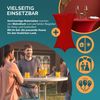 CASARIA® Stehtisch klappbar mit Husse 80cm Rund Bistrotisch Bordeaux-Rot Bild 2