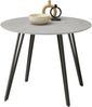 Esstisch >Floris< in Steinoptik, schwarz, MDF, Metall - 75x100cm (HxD) Bild 3