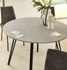 Esstisch >Floris< in Steinoptik, schwarz, MDF, Metall - 75x100cm (HxD) Bild 5