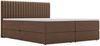 GRAINGOLD Marbella Doppelbett 140x200,Boxspringbett mit Kopfteil und Bettkästen, Velour-Stoff, Braun Bild 2