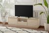 Dmora Fernsehschrank Morrigan, Ständer für Wohnzimmerfernseher, Niedriges Wohnzimmer-Sideboard, TV-Ständerbasis, 160x30 h42 cm, Beige Bild 2