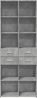 Highboard, BuffetSchrank, Büroschrank Betongrau 70x42,5x185 cm Holzwerkstoff Bild 4