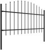 vidaXL Gartenzaun mit Speerspitze Stahl 1781,5 x 125 cm Schwarz 277730 Bild 3