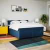 vidaXL Boxspringbett mit Matratze Blau 200x200 cm Stoff 3288315 Bild 4