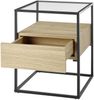 Beistelltisch >EVORA< 1 Schublade, Eiche Dekor, Holzwerkstoff / Metall - 43x54x43 (BxHxT) Bild 5