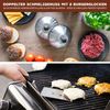 Burgerhauben-Set 2er // je 16 cm // Grillhaube Schmelzglocke Burger-Cover // Edelstahl Bild 3