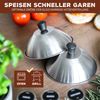 Burgerhauben-Set 2er // je 16 cm // Grillhaube Schmelzglocke Burger-Cover // Edelstahl Bild 5
