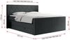 Boxspringbett KING EIGAR, mit einer Doppelmatratze, einem genähten Kopfteil - 140x200 - Dunkelgrau Stoff - H4 Bild 5