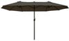 Outsunny Sonnenschirm Gartenschirm Terrassenschirm mit Handkurbel, LxB: 265x455 cm, Doppelsonnenschirm, Marktschirm, Oval 460 x 270 x 240 cm Bild 4