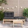 vidaXL Gartensofa ohne Armlehnen mit Kissen und Hocker 838125 Bild 3
