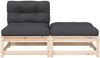 vidaXL Gartensofa ohne Armlehnen mit Kissen und Hocker 838125 Bild 5