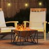 vidaXL Feuerstelle Braun 50 x 50 x 35 cm Wetterfeststahl 858993 Bild 4
