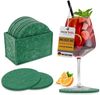 wortek Getränkeuntersetzer Filz-Untersetzer Rund für Gläser 10er Set + Box, Zubehör für Tisch & Gläser, Set, 10-tlg, waschbare Getränke Glasuntersetzer Gläser, Tischuntersetzer Filz 10 cm Bild 2
