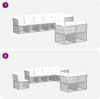 vidaXL Gartensofa-set 8 pcs Beige Poly-Rattan 3434286 Bild 5