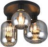 Deckenleuchte DIVA 3-flammig mit Glasschirmen Chrom bedampft, Ø 39cm Bild 2