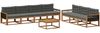 vidaXL Outdoor-Sofagarnitur mit Kissen 8 pcs Natur und Anthrazit 3382405 Bild 2
