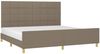 Bettgestell mit Kopfteil Taupe 200x200 cm Stoff [3125085] Bild 3