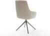 Drehstuhl Zelia-Flex mit Armlehnen Webstoff Soft Beige Kreuzgestell breit Graphit 360° drehbar Wippfunktion Taschenfederkern Bild 5