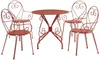 Vente-unique - GUERMANTES Garden dining set Metall Rot - B 52 cm80 cm x H 89 cm71 cm x L 48 cm80 cm Bild 2