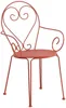 Vente-unique - GUERMANTES Garden dining set Metall Rot - B 52 cm80 cm x H 89 cm71 cm x L 48 cm80 cm Bild 4