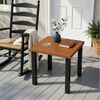 Tribesigns Beistelltisch Balkontisch, Outdoor Gartentisch mit Tischplatte in Holzoptik Bild 2