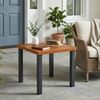 Tribesigns Beistelltisch Balkontisch, Outdoor Gartentisch mit Tischplatte in Holzoptik Bild 3