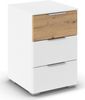 OTTO home Nachtkommode Nachttisch Nachtschrank Schubladen Sideboard Schubladenkommode ASTANA (Breite 40 cm / Höhe 61 cm), mit 3 geräumigen Schubladen, Kantengriff in Alufarben MADE IN GERMANY Bild 1