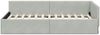 vidaXL Eckbettgestell mit Kopfteil Hellgrau 100 cm x 200 cm Samt 42016091 Bild 4
