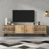 OKWISH Lowboard in Originalholzfarbe (TV-Ständer, TV-Konsolen-Entertainment-Center, 1 St, 8 separate Ablagefächer), passend für 70-Zoll-Fernseher Bild 2